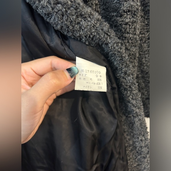 Wool blended dark grey coat - Picture 4 of 4